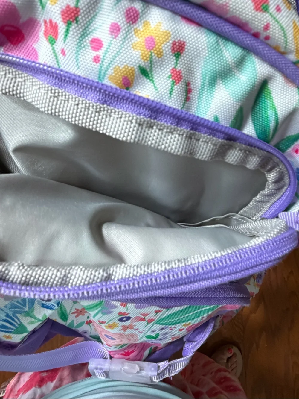 Pottery Barn Kids Floral Backpack in Purple Floral Multicolor